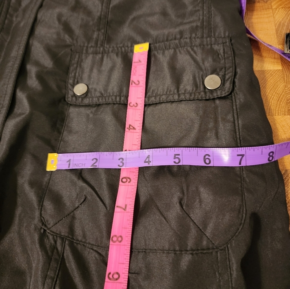 ❄️🌡❄️Winter Coat Girls Large, Lined, Black, zip out liner with belt, hooded❄️🌡 - Picture 7 of 16